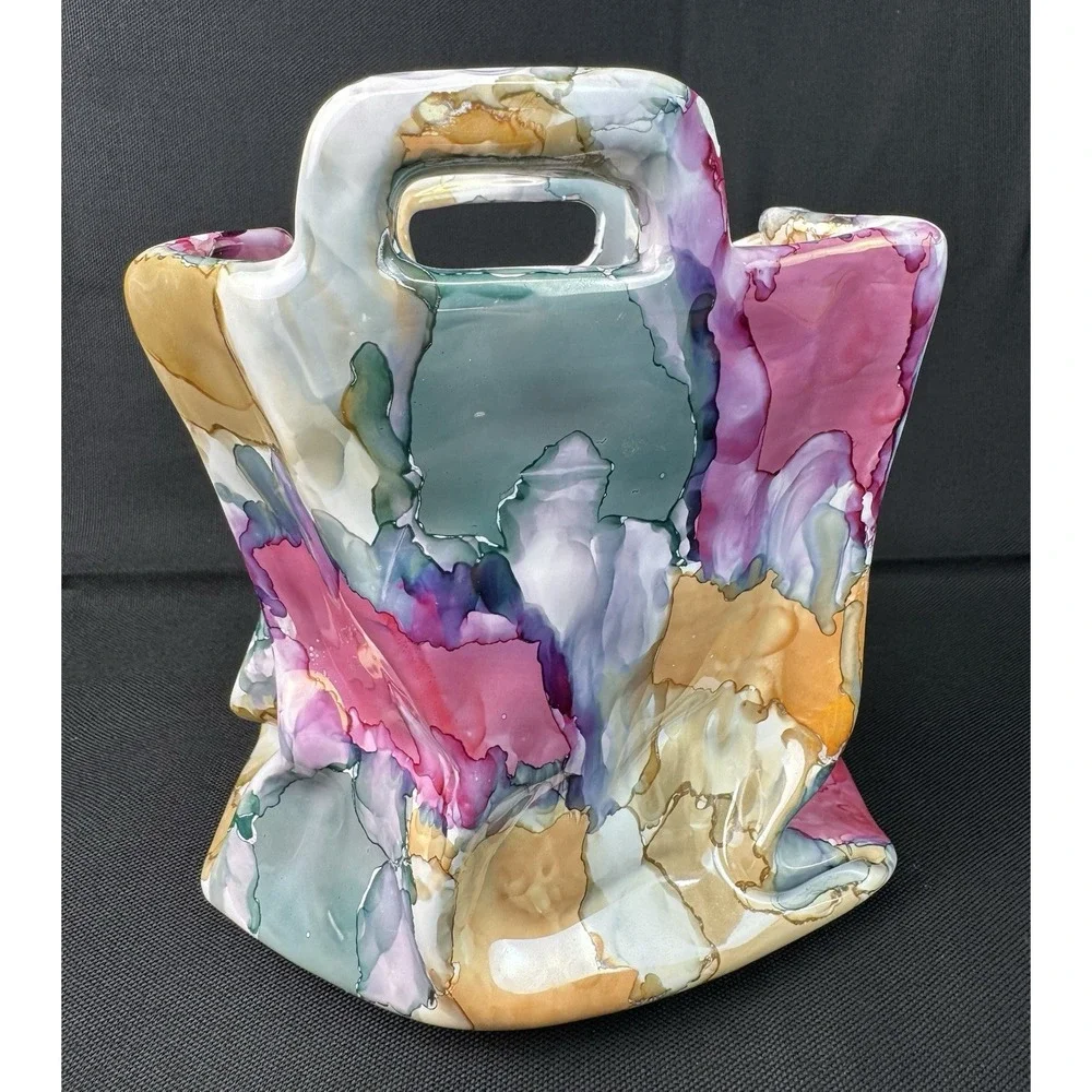 Narareu By Artistica Ceramic Multi Colored Shopping Bag 6